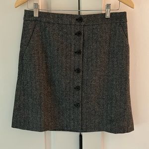 J Crew Herringbone Mini Skirt